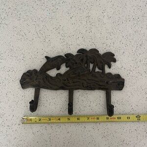 Rustic Brown Dolphin Wall Hook